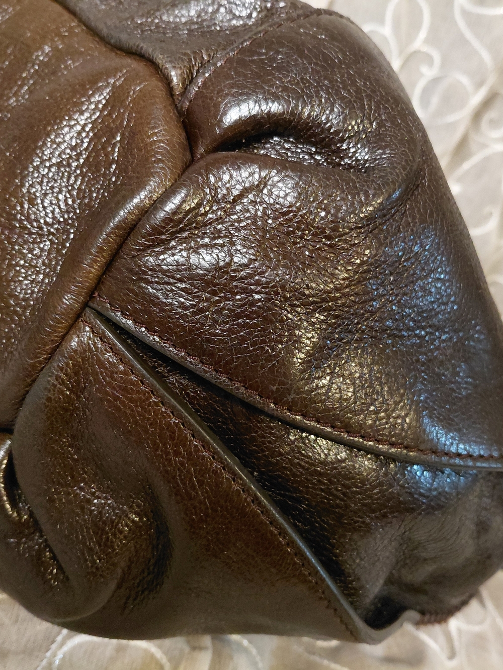 Celine Bittersweet Brown Leather Hobo with Decorative Charm - Picture 8 of 11